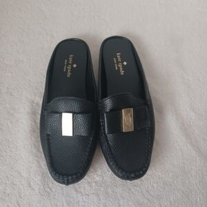 Kate Spade Black Bow Marley Leather Mules